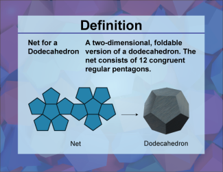 Video Definition 28--3D Geometry--Net for a Dodecahedron--Spanish Audio
