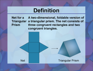 Video Definition 32--3D Geometry--Net for a Triangular Prism--Spanish Audio