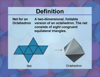 Video Definition 35--3D Geometry--Net for an Octahedron--Spanish Audio