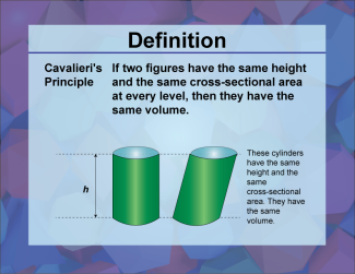 Video Definition 4--3D Geometry--Cavalieri's Principle--Spanish Audio