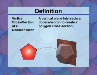 Video Definition 50--3D Geometry--Vertical Cross-Section of a Dodecahedron--Spanish Audio