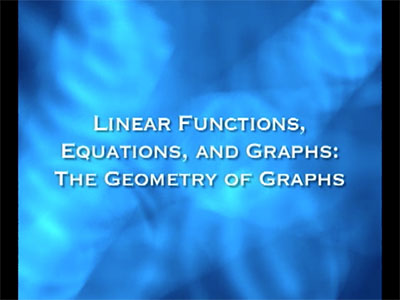 VIDEO: Algebra Nspirations: Linear Functions