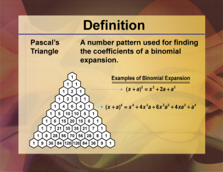 Video Definition 26--Polynomial Concepts--Pascal's Triangle (Spanish Audio)