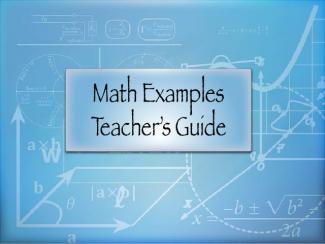 MATH EXAMPLES--Teacher's Guide: Linear Inequalities
