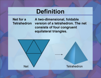 Video Definition 31--3D Geometry--Net for a Tetrahedron