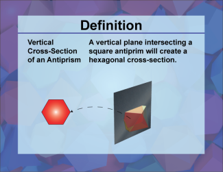 Video Definition 53--3D Geometry--Vertical Cross-Section of an Antiprism--Spanish Audio