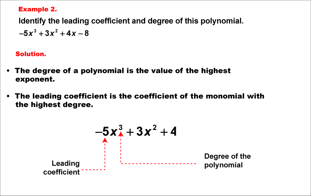 Math Example--Polynomial Concepts--Degree of a Polynomial: Example 2