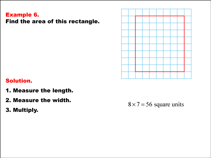 Math Example--Area and Perimeter--Rectangle Area--Example 6
