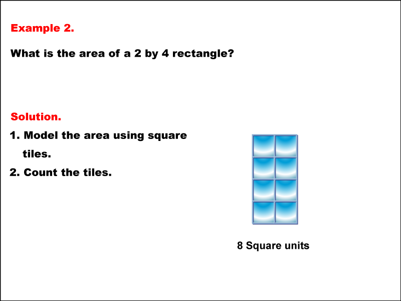 Math Example--Area and Perimeter--Rectangle Area with Tiles--Example 2