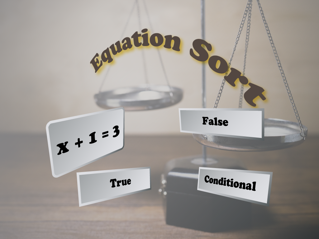 Interactive Math Game: Equation Sort
