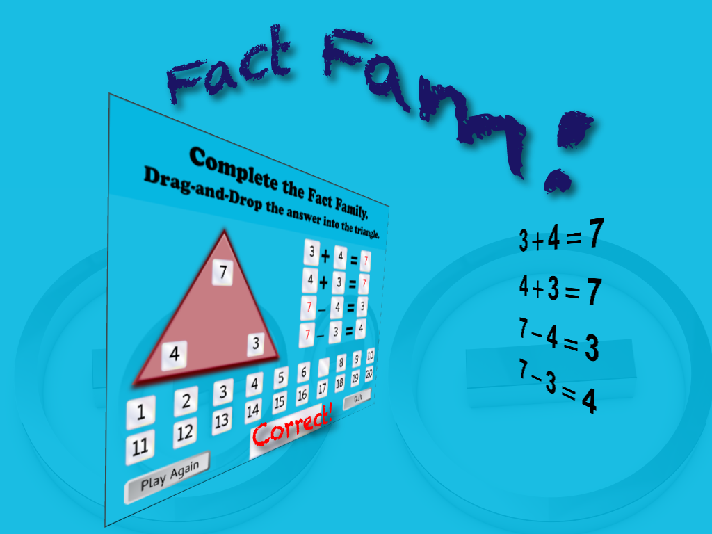 Interactive Math Game: Fact Fam