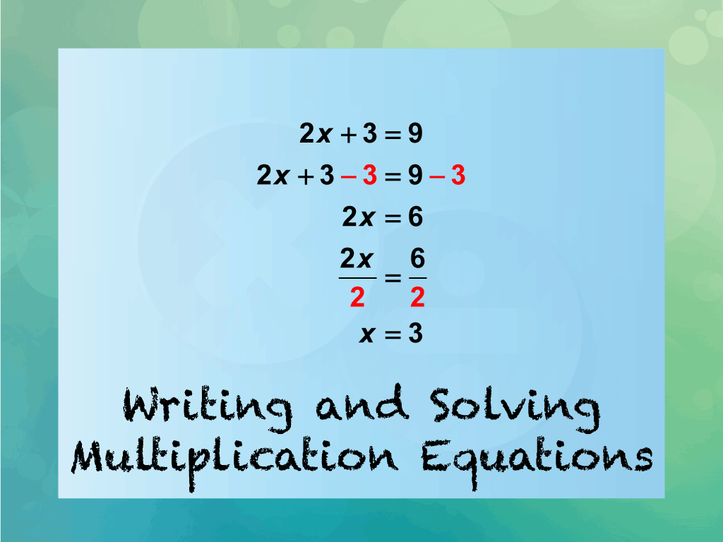 Tutorial: Writing and Solving Multiplication Equations