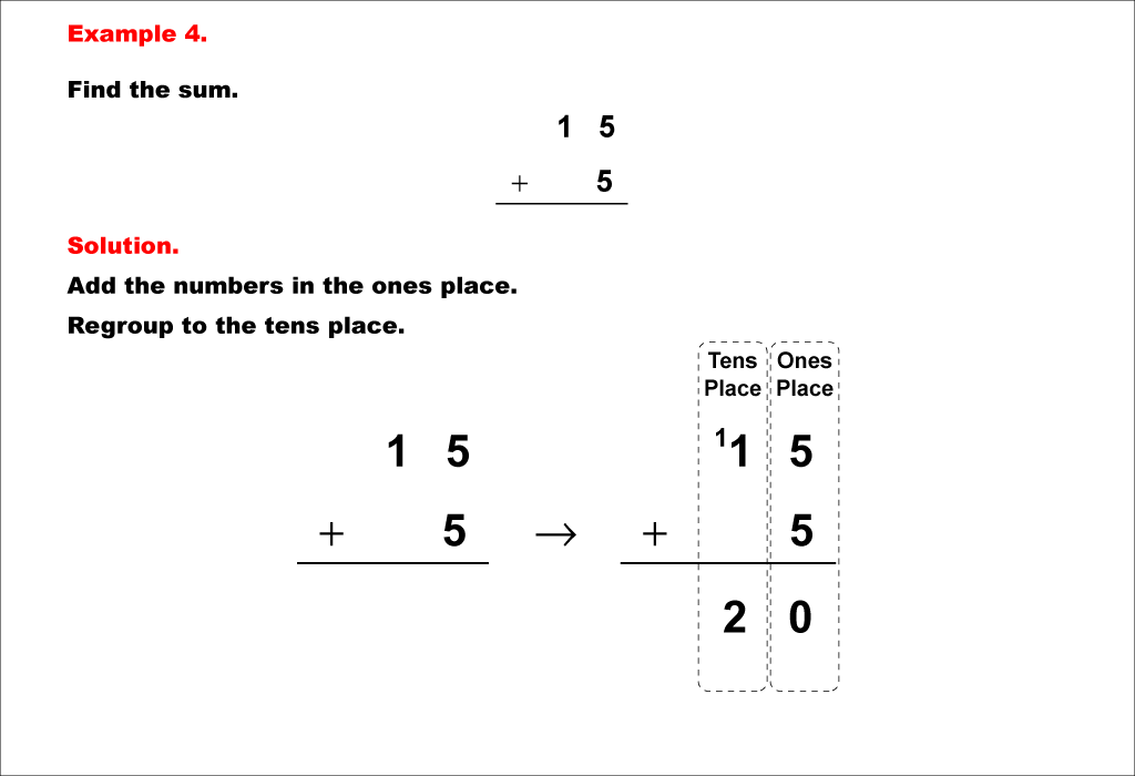 Math Example--Arithmetic--Adding and Subtracting with Regrouping--Example 4