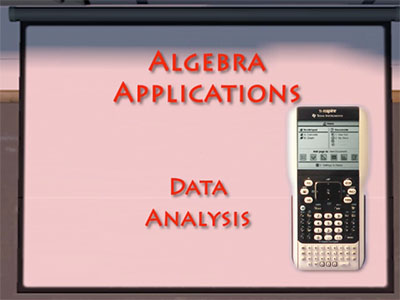 Closed Captioned Video: Algebra Applications: Data Analysis