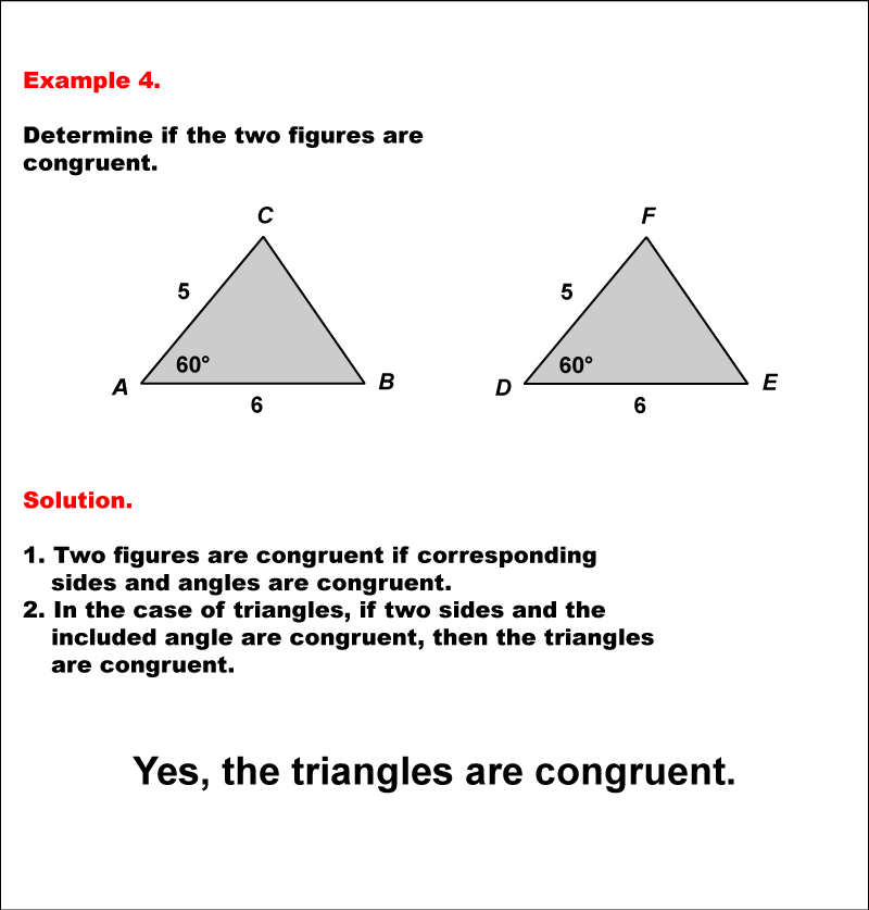 Math Example--Geometric Shapes--Analyzing Congruent Shapes--Example 4