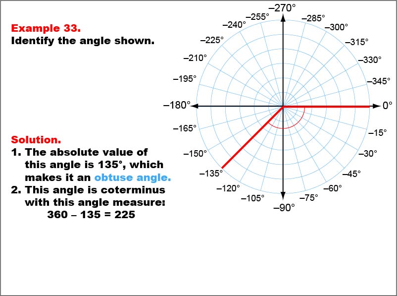 Math Example--Angle Concepts--Angle Measures: Example 33