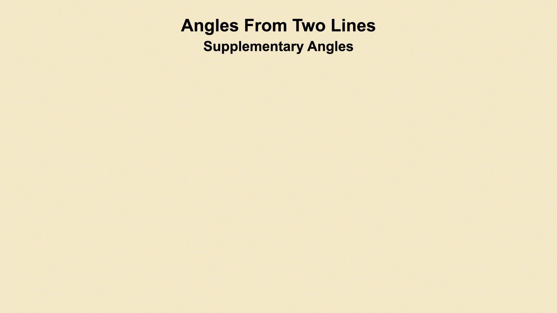 In this animated piece of clip art, see how angles are formed from intersecting lines.