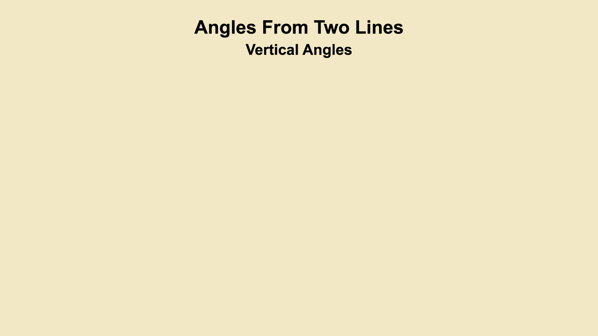 In this animated piece of clip art, see how angles are formed from intersecting lines. 