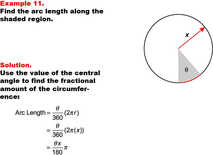 Math Example--Area and Perimeter--Circular Area and Circumference: Example 11
