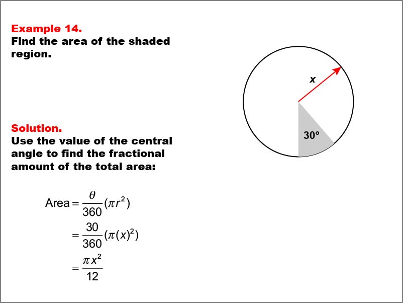 Math Example--Area and Perimeter--Circular Area and Circumference: Example 14