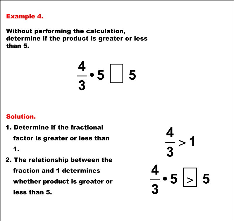 Math Example--Fraction Properties--Comparing Fraction Products: Example 4
