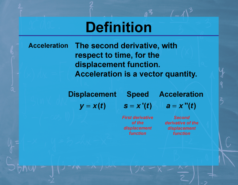 Definition--Calculus Topics--Acceleration