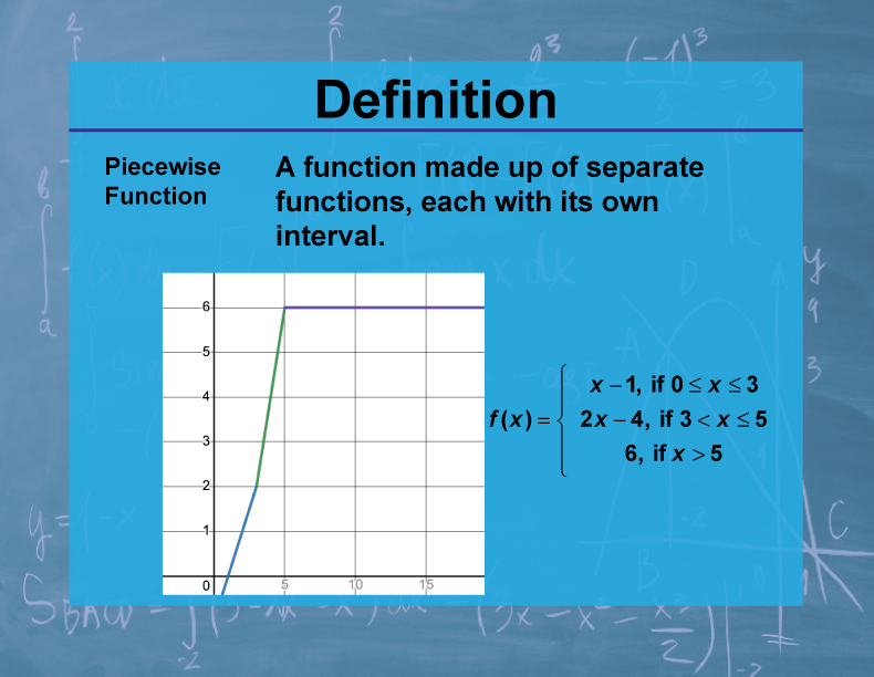 Definition--Calculus Topics--Piecewise Function