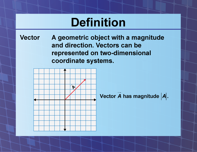 Definition--Coordinate Systems--Vector
