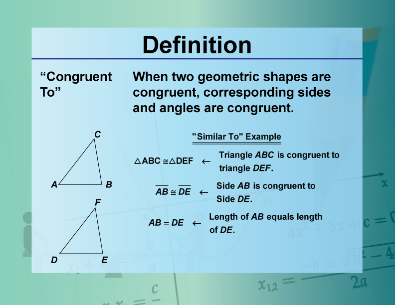 Video Definition 44--Equation Concepts--Congruent To