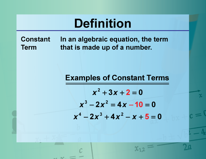 Definition--Equation Concepts--Constant Term