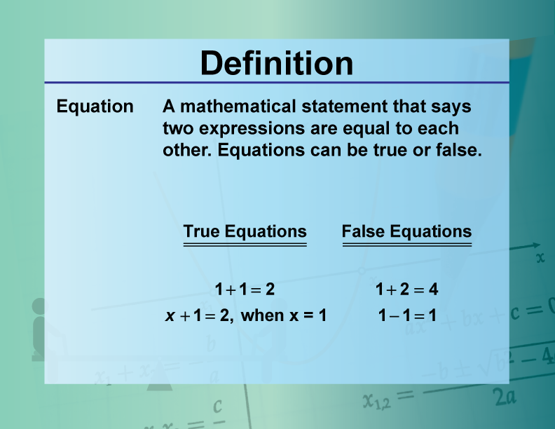 Definition--Equation Concepts--Equation