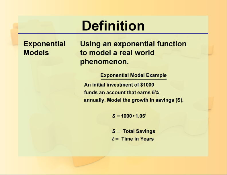 Definition--Exponential Concepts--Exponential Models