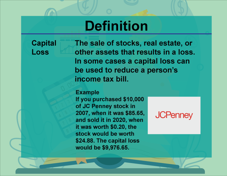 This is part of a collection of definitions on Financial Literacy. This defines the term capital loss.