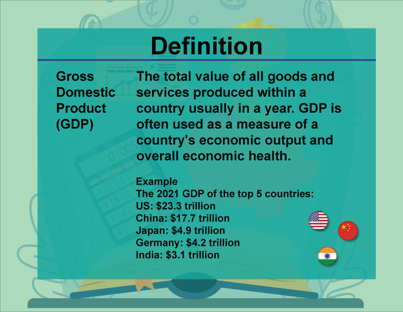 This is part of a collection of definitions on Financial Literacy. This defines the term GDP.