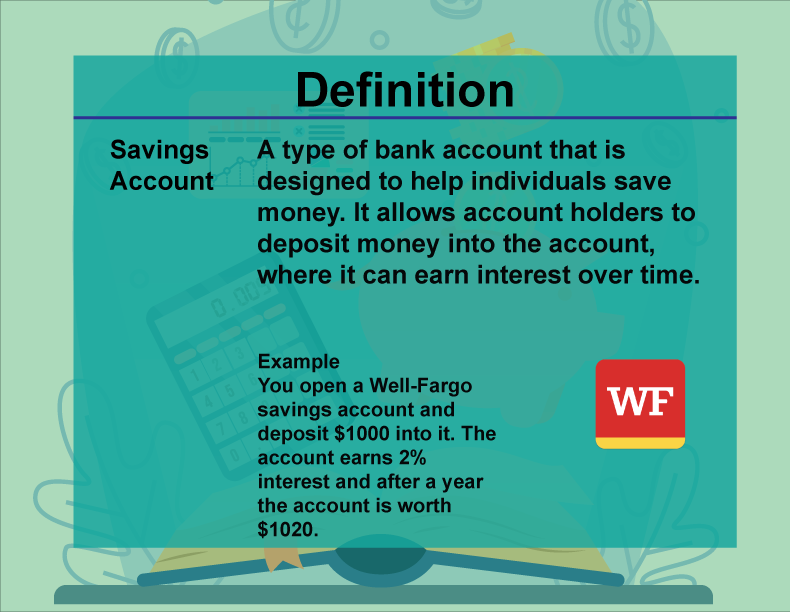 This is part of a collection of definitions on Financial Literacy. This defines the term savings account.