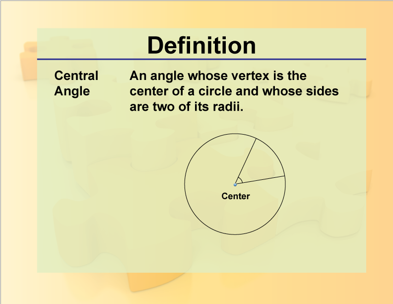 Definition--Geometry Basics--Central Angle