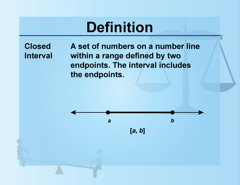 Definition--Inequality Concepts--Closed Interval