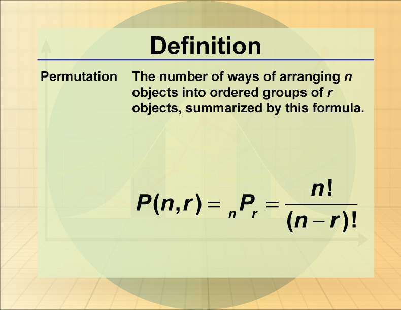 Definition--Statistics and Probability Concepts--Permutation 1