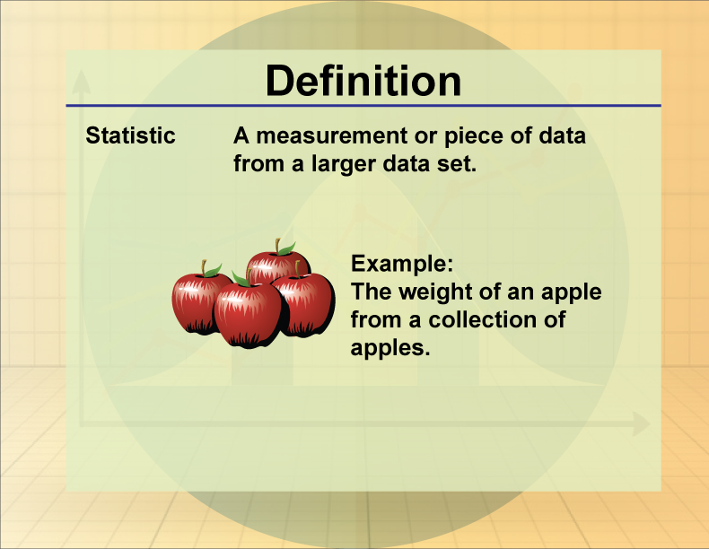 Definition--Statistics and Probability Concepts--Statistic