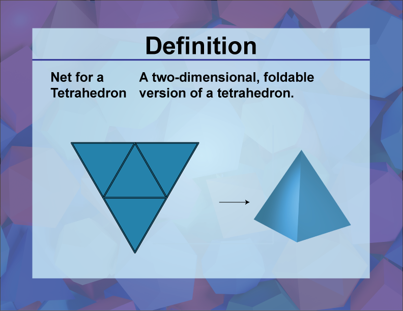 Definition--3D Geometry Concepts--Net for a Tetrahedron