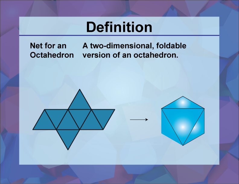 Definition--3D Geometry Concepts--Net for an Octahedron
