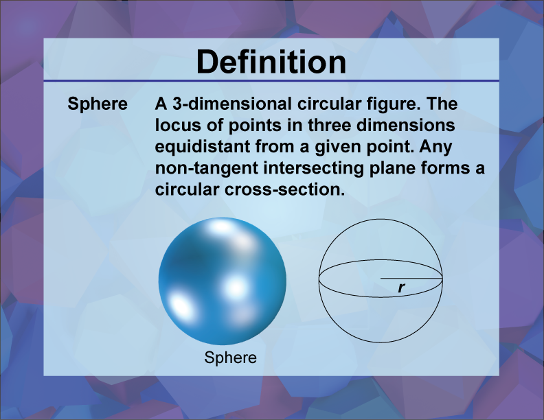 Definition--3D Geometry Concepts--Sphere