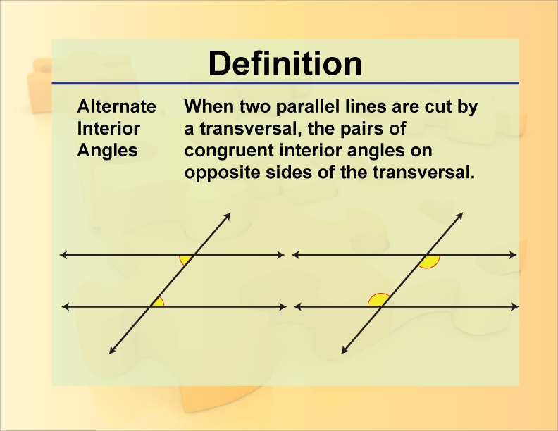 Alternate Interior Angles Media4math