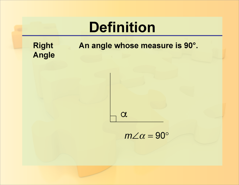 Definition--Angle Concepts--Right Angle