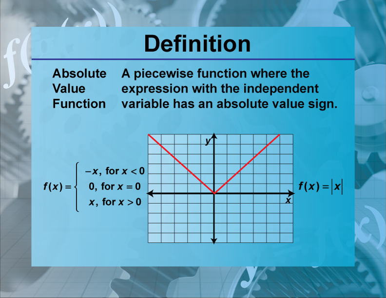 Definition--Functions and Relations Concepts--Absolute Value Function