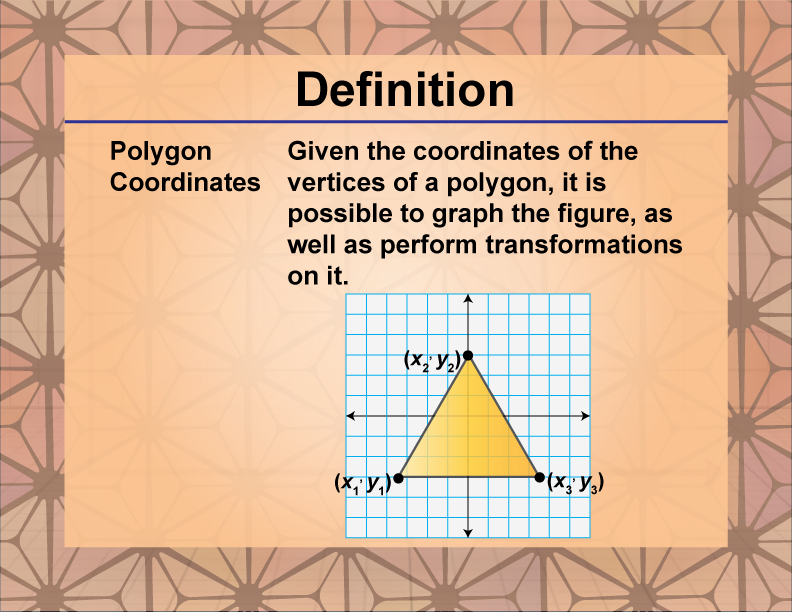Definition--Polygon Concepts--Polygon Coordinates