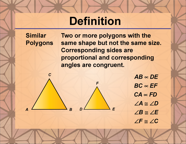 Definition--Polygon Concepts--Similar Polygons
