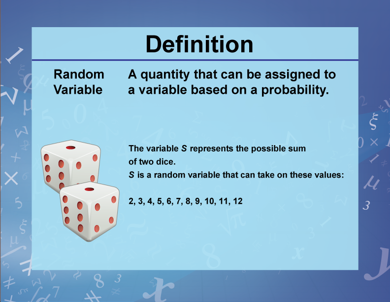 Definition--Variables, Unknowns, and Constants--Random Variable