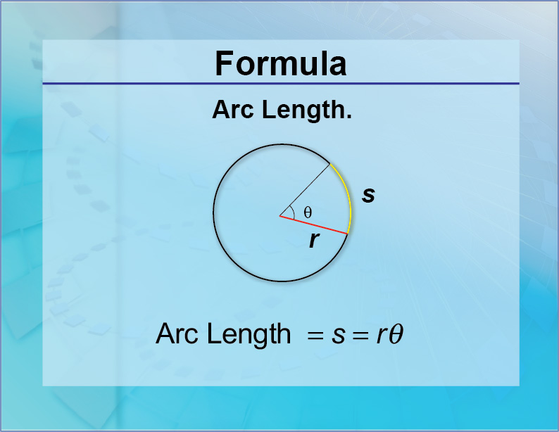 Formulas--Arc Length