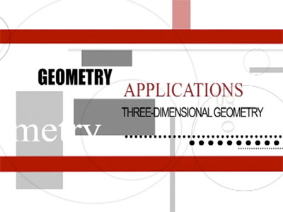 Closed Captioned Video: Geometry Applications: 3D Geometry